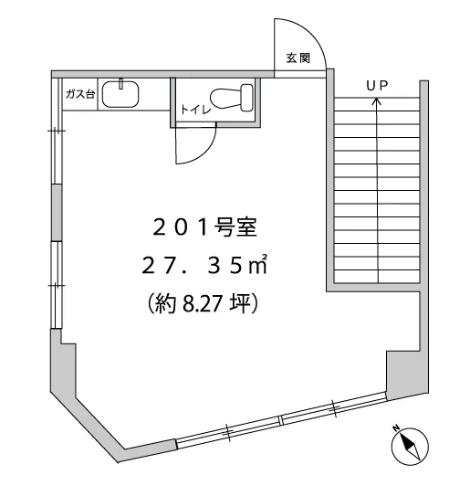 熱海市春日町　貸事務所の間取り