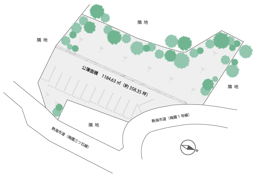 熱海市梅園町　売土地の間取り